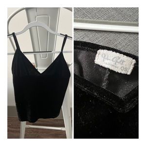 Velvet Black Tank Crop